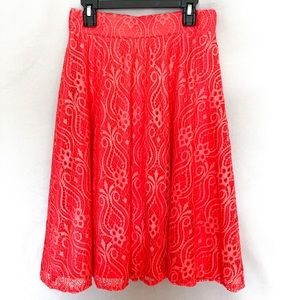 Stretchy Pink Lace Skirt